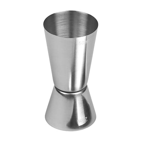 Image of Tala Stainless Steel Cocktail Jigger - Dual Spirit Measuring Cup for Home Bar - Single & Double Shot Measure, 25ml & 50ml, Silver