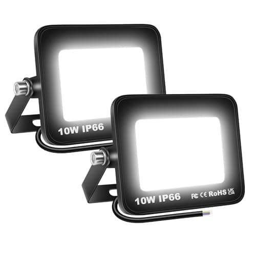 Image of Willpower 2pcs Outdoor LED Floodlights 10W 1000LM LED Security Lights IP66 Waterproof 175V-265V Daylight White 6000K Wall Light for Garden Garage Yard Lawn Court Patio