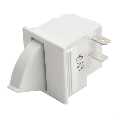 Image of Refrigerator Door Light Switch 2 Pin 5A250V AC Normally Closed Plastic Replacement Part for Fridge Freezer Lighting Control White(2Normally open)