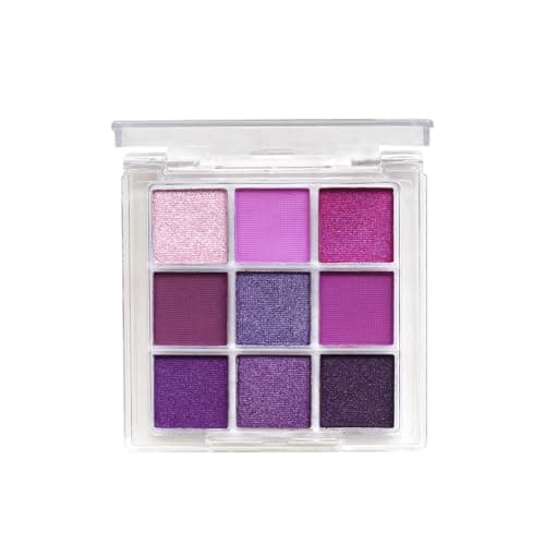 Image of Purple EyeShadow Palette - 9 Colors Make-Up Palettes Shimmer Eye Shadow - Highly Pigmented Matte Shimmering Cool Make up Set - Long Lasting Intense Color - Gifts for Women