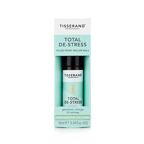 Image of Tisserand - Total De-Stress Pulse Point Roller Ball - 100% Natural Essential Oils for Calm, Relaxation & Anxiety Relief - Easy On-the-Go Aromatherapy Oil, 10ml