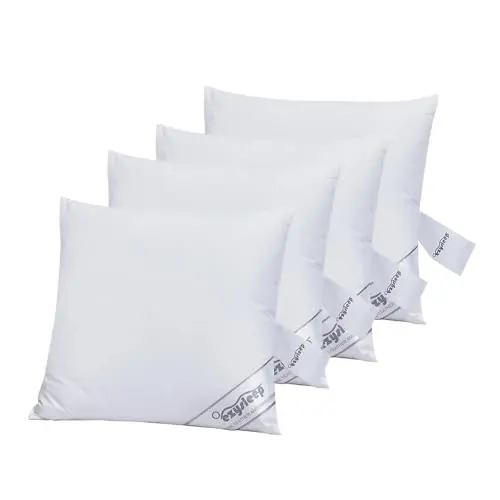 Image of Goose Feather & Down Cushion Pads 45x45cm – Premium Inner Fillers for Sofa & Bed | 4 Pack | Soft, Plump & Supportive Inserts with Breathable Microfibre Casing