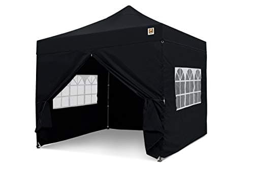 Image of Gorilla Gazebo ® Pop Up 3x3m Heavy Duty Waterproof Commercial Grade Market Stall 4 Side Panels Leg Weights Pegs and Wheeled Carrybag
