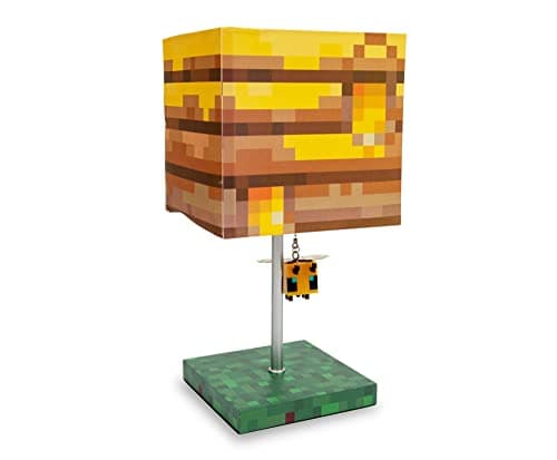 Image of Minecraft Yellow Bee Nest Block Desk Lamp with 3D Bee Puller, One Size (RBF-16698-C)