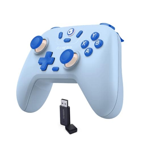 Image of GameSir Nova Lite Wireless Controller – 2.4G & Bluetooth Gamepad for Windows PC, iPhone, Android, Switch & Steam Deck – Hall Effect Triggers, Turbo Function, Rumble Vibration (Blue)