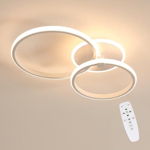 Image of Riserva Dimmable Ceiling Light LED, 42W Ceiling Lamp Modern Round, 3000K-6500K, Chandelier White Decorative for Bedroom, Living Room, Dining Room, Kitchen, Hotel