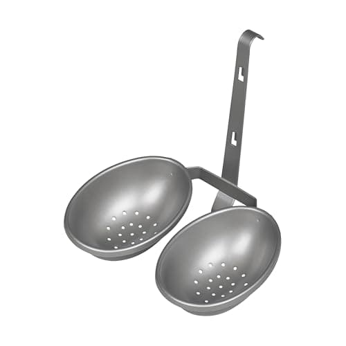 Image of Tala Non-Stick Double Egg Poacher, Hangs on Pan Edge, Poaches Two Eggs at Once, Easy Clean, Drainage Holes for Water Removal, Non-Stick Egg Poaching Cups