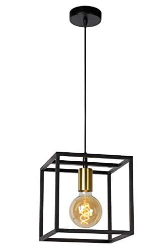Image of LUCIDE Ruben - Pendant Light - 1xE27 - Black