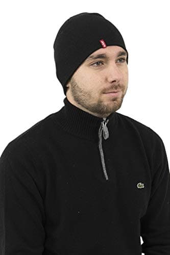 Image of Levi's Men's Otis Beanie, Black (Regular Black 59), L-XL