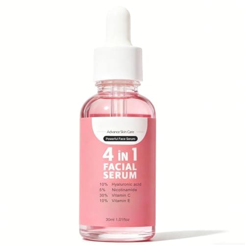 Image of Vitamin C Serum for Face – 4 in 1 Facial Serum with Hyaluronic Acid for Hydrating & Brightening – Anti-Aging Face Serum for Dark Spot Correcting, Firming & Radiance Boost Skincare 30ml