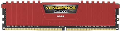 Image of Corsair CMK8GX4M1A2400C16R Vengeance LPX 8 GB (1 x 8 GB) DDR4 2400 MHz C16 XMP 2.0 High Performance Desktop Memory Module, Red