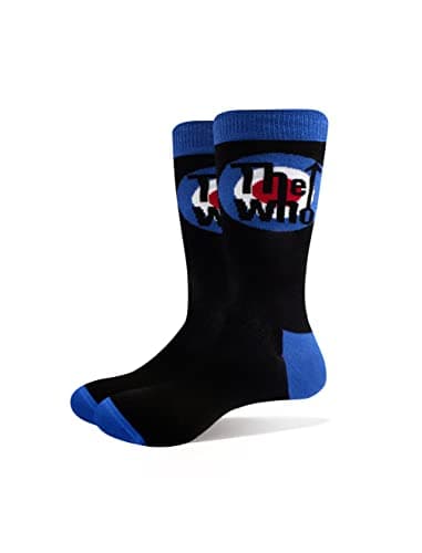 Image of The Who Mens Socks Classic Target Band Logo Official UK Size 7-11 Black One Size