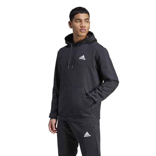 Image of adidas Men's Essentials Fleece Hoodie, Black/White, M