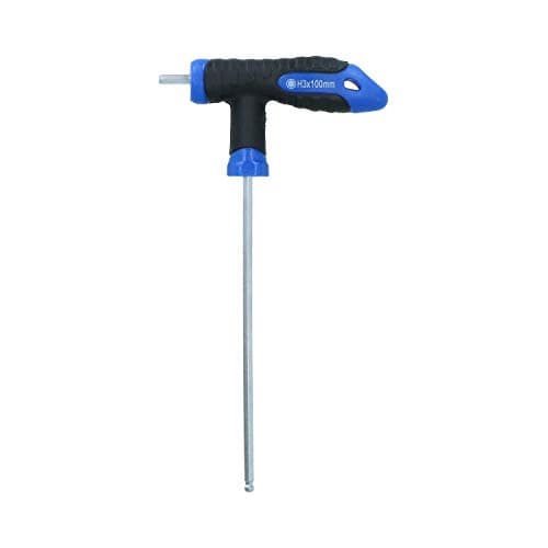 Image of H3 T-Handle 3mm Hex Screwdriver Allen Key 100mm Tool Chrome Vanadium Steel