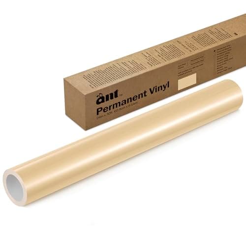 Image of ANT Apricot, 24" x 30’, Permanent Vinyl Roll, Adhesive Vinyl Roll, for DIY Project, Decal, Sticker, Compatible with Cricut, Cameo, Silhouette, Weather-Resistant