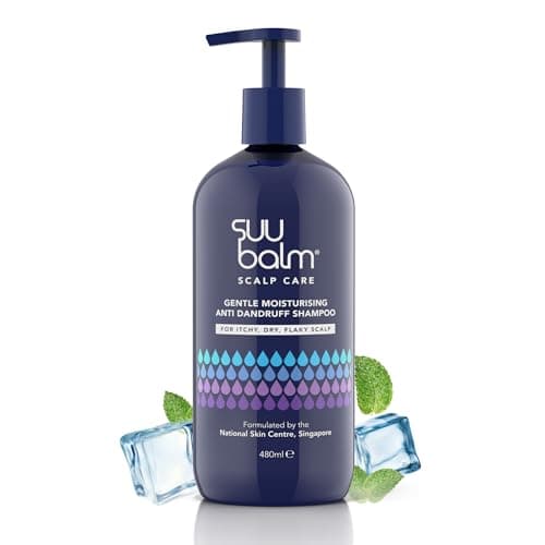 Image of Gentle Moisturising Anti Dandruff Shampoo, Anti-Dandruff Shampoo, Dry, Flaky, Itchy Scalp Treatment, Cooling Menthol for Rapid Itch Relief, Seborrheic Dermatitis Shampoo, Soap & Sulfate Free (480ml)