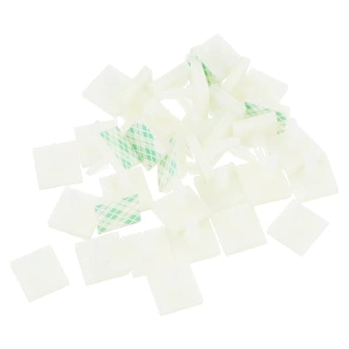Image of sourcing map 30 Pcs Adhesive PCB Spacer, Sticky Nylon Insulated Standoffs for PCB Board, Supporting Height 0.19", Fits PCB Hole Dia 3mm to 3.2mm, White