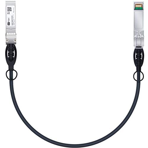 Image of H!Fiber.com 10Gb/s SFP+ DAC cable, 0.42-meter (1.5ft), 10GBase-CU passive direct copper Twinax SFP+ cable, for Cisco SFP-H10GB-CU0.42M, Ubiquiti,Netgear and Other Open Switches and NIC