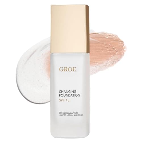 Image of Colour Changing Foundation SPF 15, Color-Changing Foundation for Mature Skin, Hydrating Long-Lasting Natural Finish, Suitable for Light to Medium Skin Tones