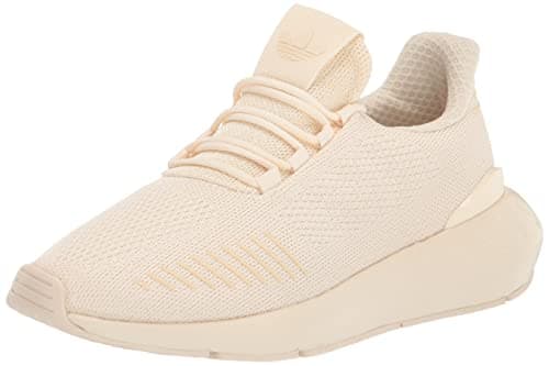 Image of adidas Originals Women's Swift Run 22 Sneaker, Wonder White/Wonder White/Black (Deconstructed), 7.5