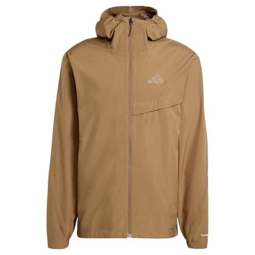 Image of adidas Men's Terrex Multi 2 Layer CLIMAPROOF Rain Jacket, brown oxide, XXL
