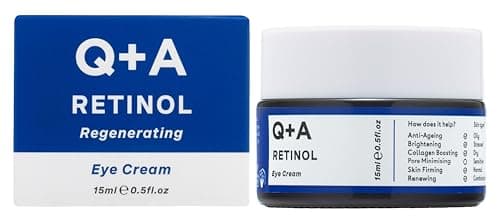Image of Q+A Retinol Eye Cream – Boosts Collagen, Firms & Illuminates Under-Eye with Green Seaweed & Liquorice – De-Puffs, Anti-Ageing, Vegan, Cruelty-Free, Made in UK, Recyclable Packaging, Gentle Use, 15ml