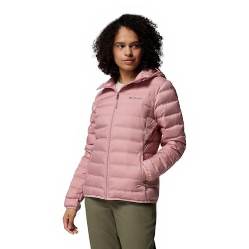 Image of Columbia Women's Lake 22 2 Down Hooded Jacket, Hooded Puffer Down Jacket, Eraser Pink, M