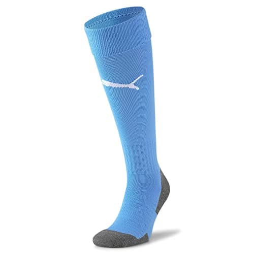 Image of PUMA Mens Team Liga Core Football Socks, Team Light Blue-Puma White, 3 EU