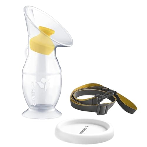 Image of Medela Silicone Breast Milk Collector for Breastfeeding Mothers, Milk Saver with a Suction Base and a Lid for Storage, Made for Daily Breastfeeding