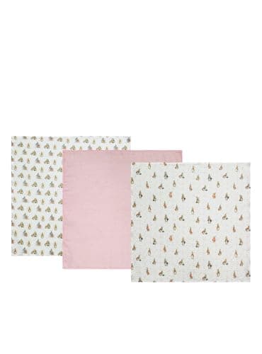 Image of Beatrix Potter Flopsy Baby Collection Muslin Squares - Set Of 3
