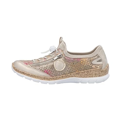 Image of Rieker Antistress Womens Gold Bungee Lace Shoe - Size 4 - Gold