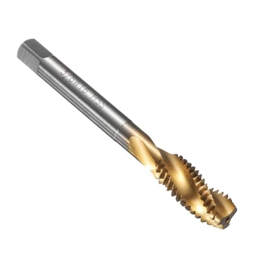 Image of sourcing map Spiral Flute Thread Taps 3/8-16 BSW H2 Machine Threading Tap Bit, Titanium Coated Screw Tapping Repair Tool, M2 High-Speed Steel (HSS6542)
