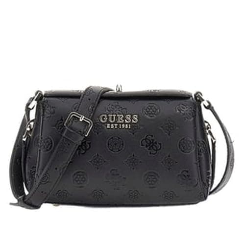 Image of GUESS Women's Phoebe Mini Crossbody Bag, Black Logo, One Size