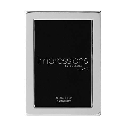 Image of Silver Plated Flat Edge Picture Photo Frame - 4" x 6"