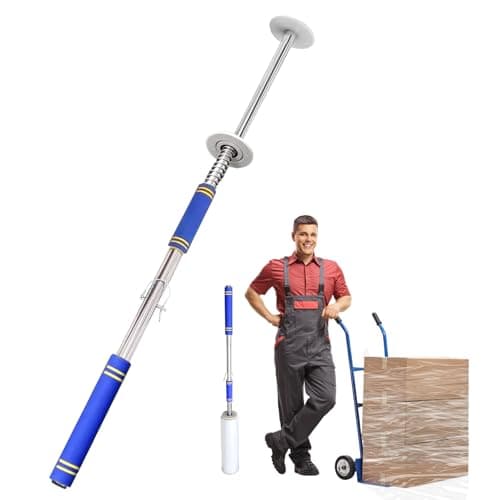 Image of Long Handle Pallet Stretch Wrap Dispenser, Stretch Film Packing Machine, Stretch Film Dispenser Pole Holder, for Film Width 12-20 inch、Rolls 1.5" to 3" Diamater Cores Pallet Wrap (48in)
