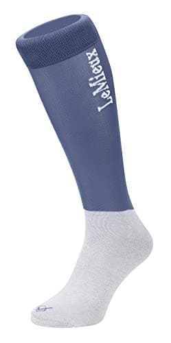 Image of LeMieux My Competition Horse Riding Socks in Ice Blue with Closely Woven Foot, Topside Seam and Micro Weight Stretch - Twin Pack - Large