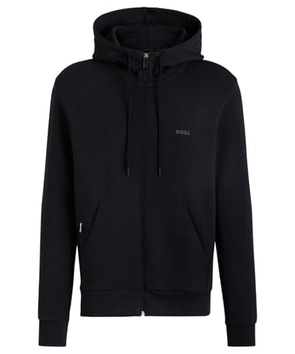Image of BOSS Mens Zip Up Hoodie Navy L