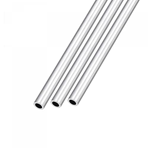 Image of sourcing map 6063 Aluminum Tube (7mm OD x 5mm ID x 300mm L) 3Pcs, Aluminum Round Tubing - for Home Furnishing, Machinery, DIY Handicraft