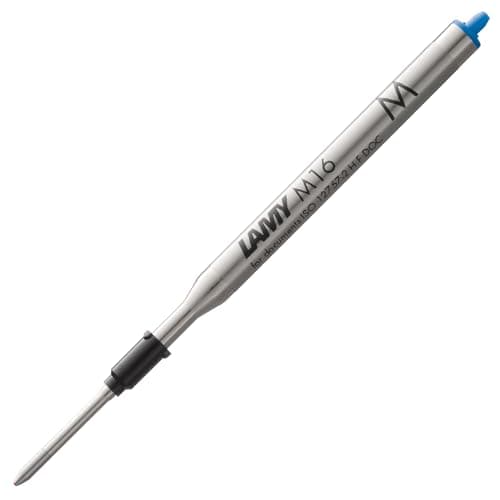 Image of LAMY M16 Ballpoint Pen Refill with Large Capacity, Metal - Original Replacement Refill for All Lamy Ballpoint Pen Models - Indelible - Medium line Width in Blue Ink
