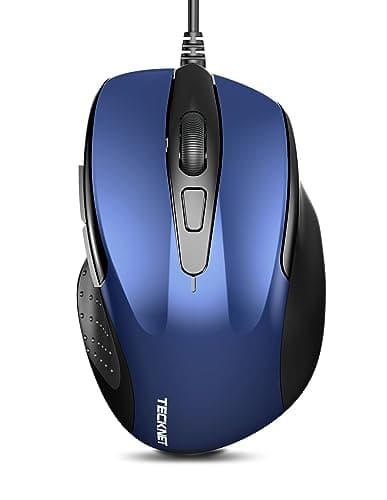 Image of TECKNET USB Wired Mouse, 6400 DPI Mice 4 Adjustable DPI with 6-Button Corded, Optical Computer Mouse with Ergonomic Design for Laptop, Chromebook, PC, Desktop, Mac, Notebook