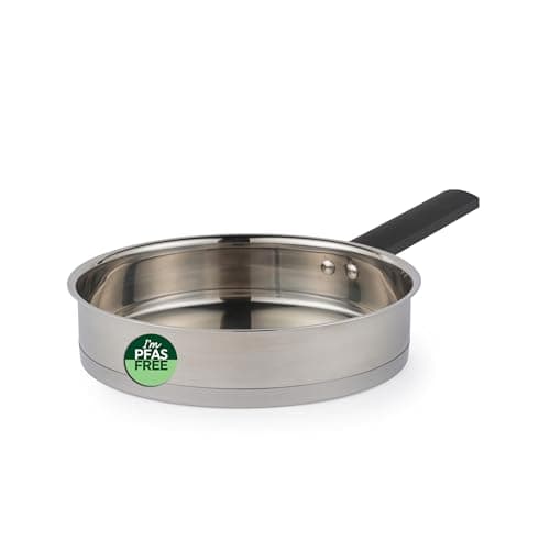 Image of Russell Hobbs Excellence 24cm Frying Pan – Even Heat Distribution, Induction Suitable, Soft-Touch Handle, Mirror Polished Body, Heavier Base for Fast Heating, 5 Year Guarantee