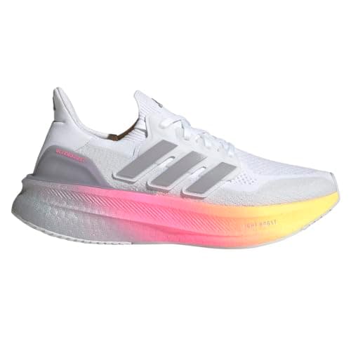 Image of adidas Women's Ultraboost 5 Running Sneaker, White/Glory Grey/Lucid Pink, 7 UK