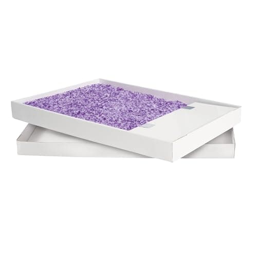 Image of PetSafe ScoopFree Crystal Litter Tray Refills – Lavender Scent – Disposable Tray – Includes Leak Protection & Low Tracking Litter – Absorbs odours on Contact, 1 tray
