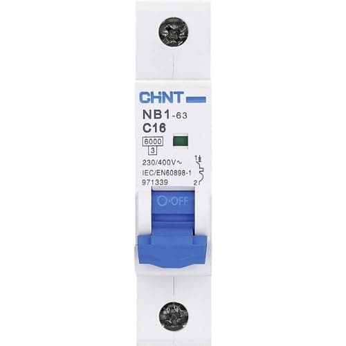 Image of Chint NB1-63C1P10 Miniature Circuit Breaker, 10 A, 1 Pole, C Curve, 6 kA