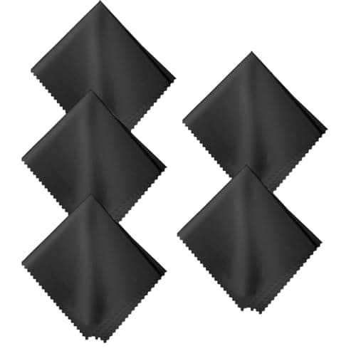 Image of Microfiber Cleaning Cloths - 5Pcs Reusable Glasses and Screen Cleaner - Glasses Cleaning Cloth Lint Free and Ultra Fine Cleaning Cloths,Lens Cleaning Wipes - Cleaning Cloth(15 * 18cm)