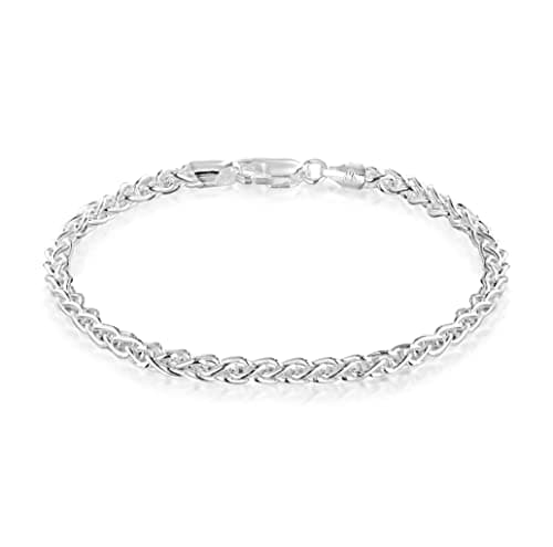 Image of Tuscany Silver Women's Sterling Silver 3.5 mm Spiga Chain Bracelet of Length 18 cm/7 Inch