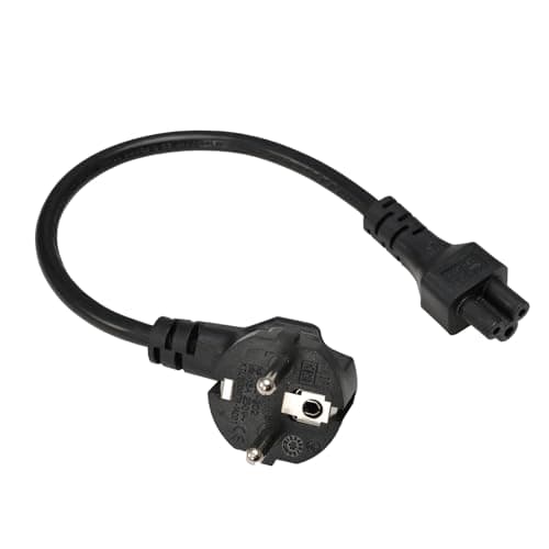 Image of IEC C5 Plug to Europe Schuko CEE 7/7 Socket Extension Cable for Printer Computers TVs Monitors Projector (30CM/0.98Ft)