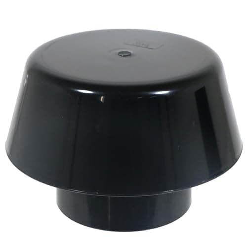 Image of SPARES2GO 110mm Vent Extract Cowl Mushroom Soil Pipe Stack System Weather Ring Seal (Black)