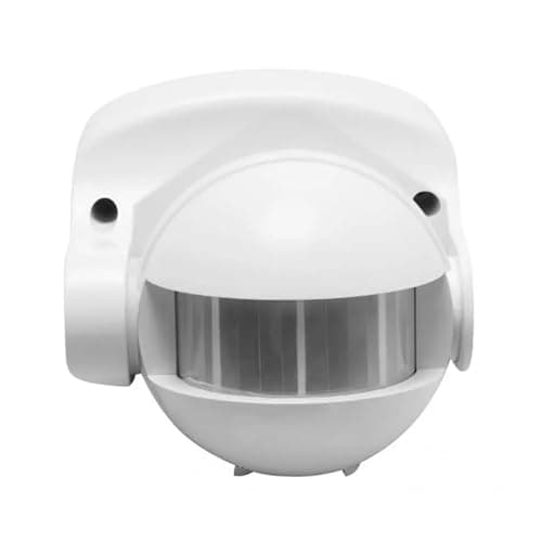 Image of Wall Mounted 180 Degree 10m Range Adjustable PIR Motion Security Sensor IP44 Waterproof Proof Ceiling Mount (White)