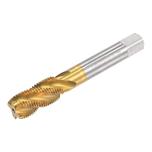 Image of sourcing map Spiral Flute Threading Tap M16 x 1.5, Metric HSS (High Speed Steel) Titanium Plated Machine Thread Screw Tap 4 Flutes Tapping Tool H2 Tolerance